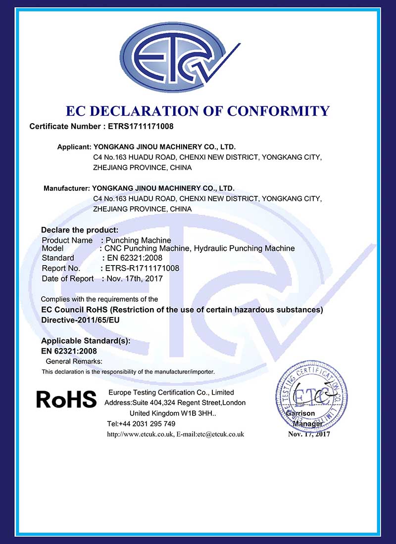 拉萨RoHS Certificate